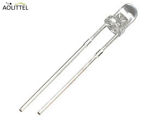 3mmの円形上LED超明るいRGBの白く明確な差込式の発光ダイオードLED