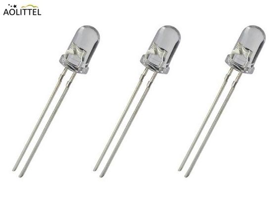 3mmの円形上LED超明るいRGBの白く明確な差込式の発光ダイオードLED