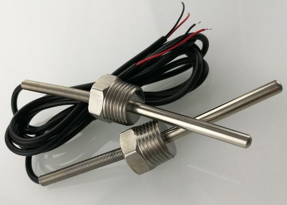 水臨時雇用者の測定1/2」NPTの糸50mmの1mのネジ式マイクロ温度検出器10KはケーブルUL2464 22AWGを保護しました