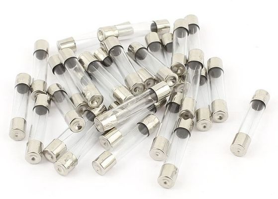 6.35x30mmの速い打撃インラインPCBの台紙のヒューズのホールダー クリップのための速い代理車のガラス管のヒューズ6.3Amp 250VAC 125VAC