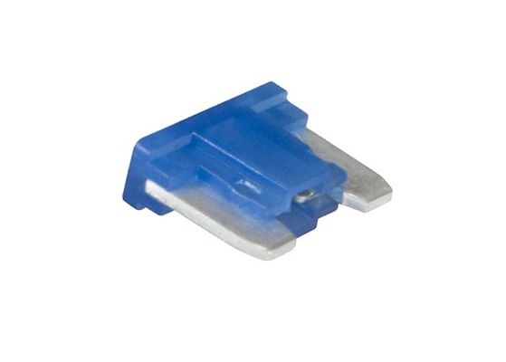 Low Profile 10.9mm Zinc Alloy Mini Blade Fuse Rated 32VDC 58VDC 60VDC 15A Blue For Automotive Passenger Car