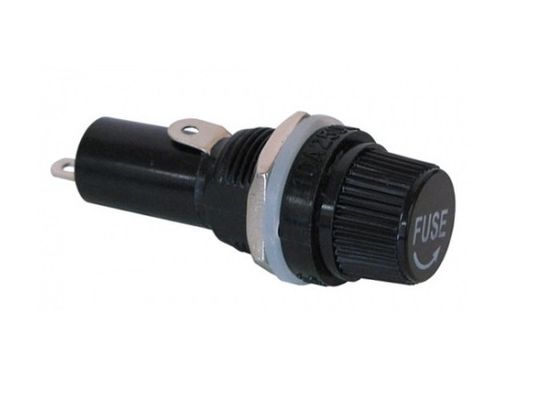 UL94 V0の燃焼性の5x20mmの陶磁器の管のヒューズ10A 250Vのためのミニチュア ネジ式カートリッジPCBのヒューズのホールダー箱のブロック