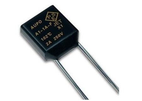 AupoのUL CUL VDE PSE CCC KTLの証明書が付いている熱締切りのヒューズTF 115℃ 250V 1A A2-1A-Fの正方形の合金の温度のヒューズ