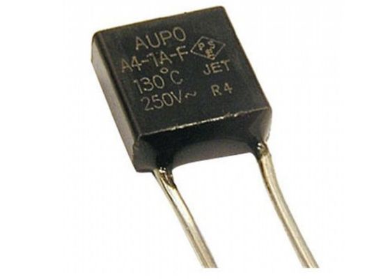 AupoのUL CUL VDE PSE CCC KTLの証明書が付いている熱締切りのヒューズTF 115℃ 250V 1A A2-1A-Fの正方形の合金の温度のヒューズ