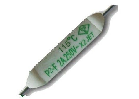 Aupo P3-F PicoのSubminiature餌のエアコンのための陶磁器の熱ヒューズTFの締切り125C 250V 2Aの軸加鉛