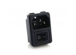 IEC 60320 C14 3PINの電気交流電力のプラグのオンオフ スイッチが付いている女性のソケット15A 250V ACねじ台紙